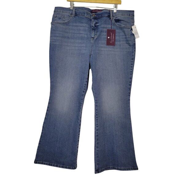 Gloria Vanderbilt Amanda Bootcut Jeans 20 W Short Women's Denim Blue Stretch - Picture 1 of 9